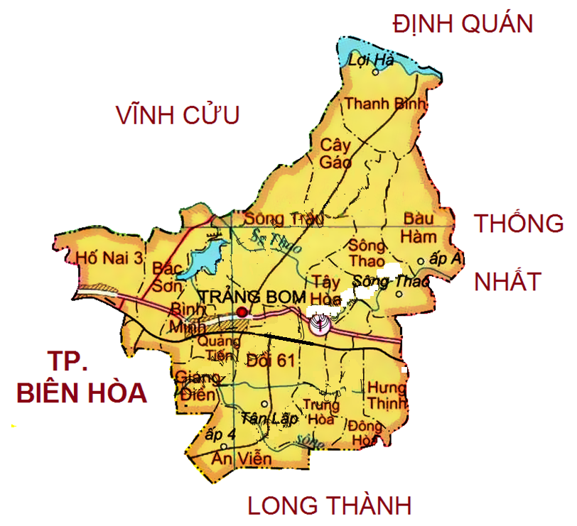 Vị trí địa lý của Trảng Bom